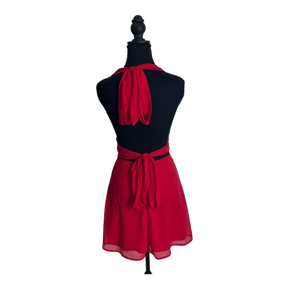 Thatssofetch - Elenor Red Halter Backless Flatter… - image 6